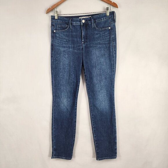 Athleta  Denim Jeans Womens 6p Petite Mid Rise Dark Wash Shaping Stretch Pants - Picture 1 of 8